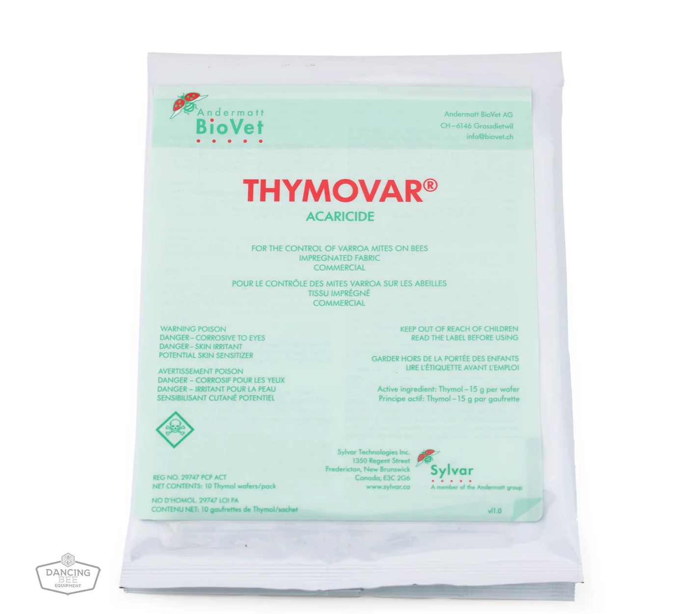 Thymovar | 10 Pack | Varroa Mite Control | Ottawa Beekeeping Supplies